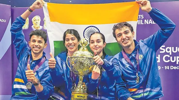 India wins in the Squash World Cup