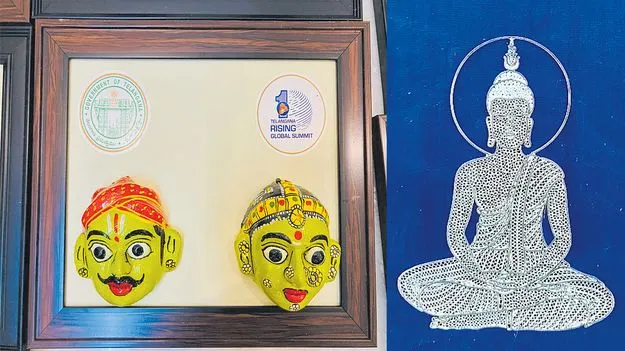 Showcases Silver Filigree and Nakashi Masks at Global Summit: సిల్వర్‌ ఫిలిగ్రీ.. నకాశీ మాస్క్‌