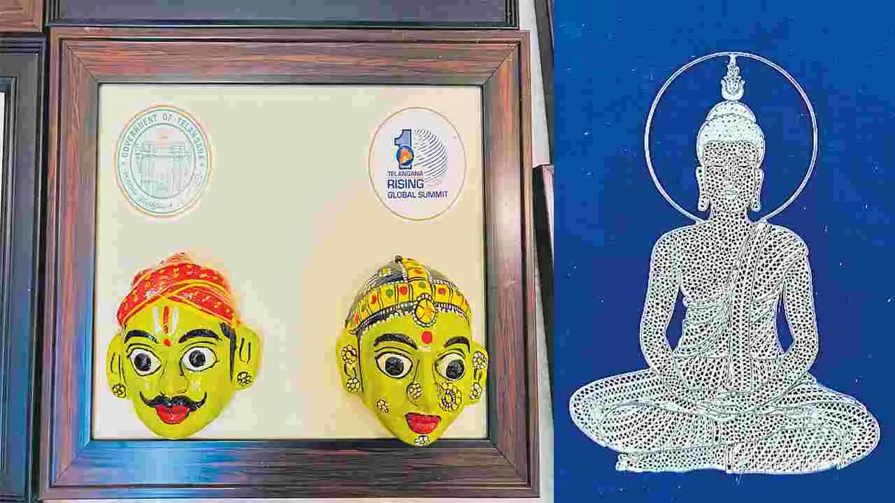 Showcases Silver Filigree and Nakashi Masks at Global Summit: సిల్వర్‌ ఫిలిగ్రీ.. నకాశీ మాస్క్‌