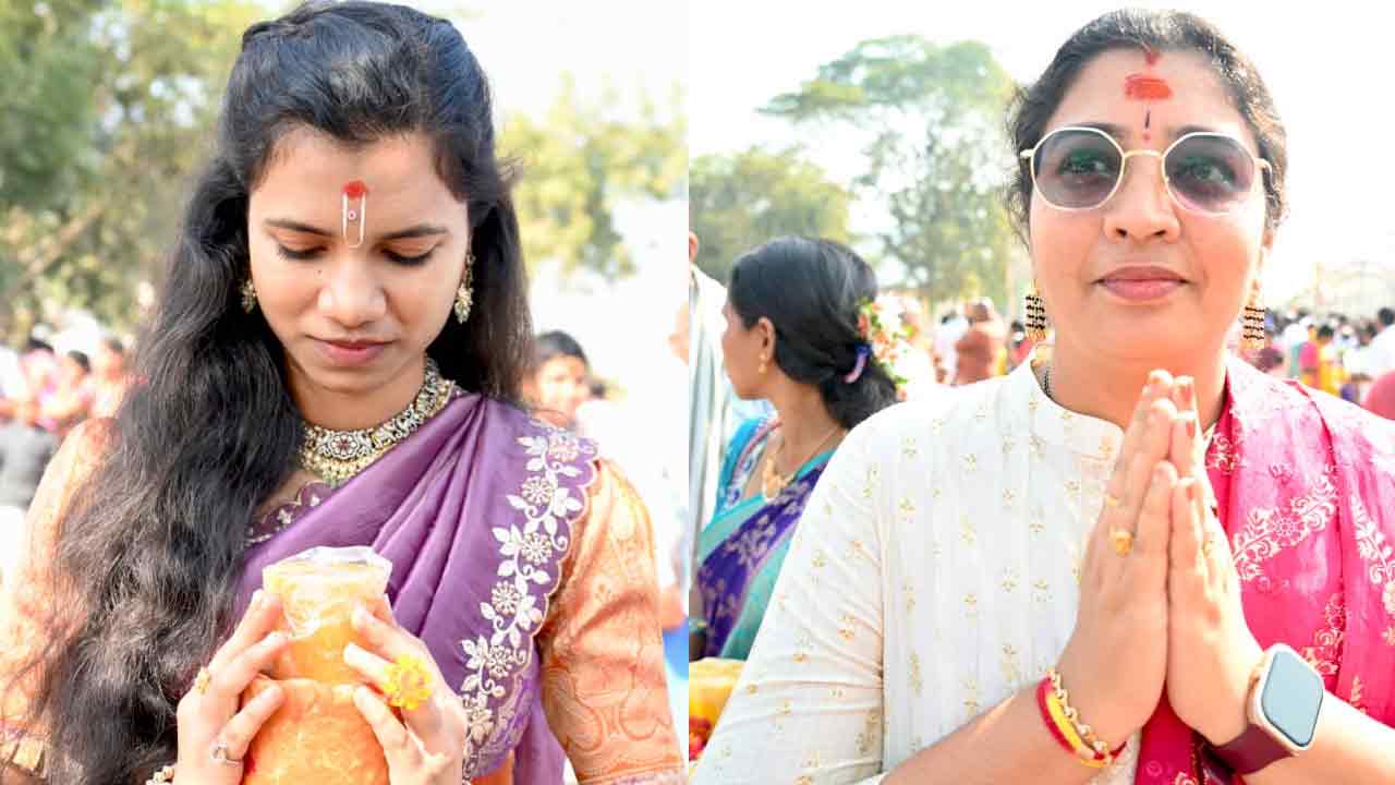 సమ్మక్క సారక్క దర్శనంకు పోటెత్తిన భక్తులు