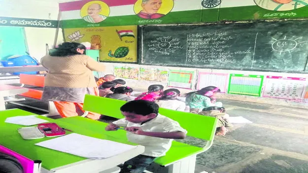 SCHOOL: పక్కా భవనం లేని పాఠశాల