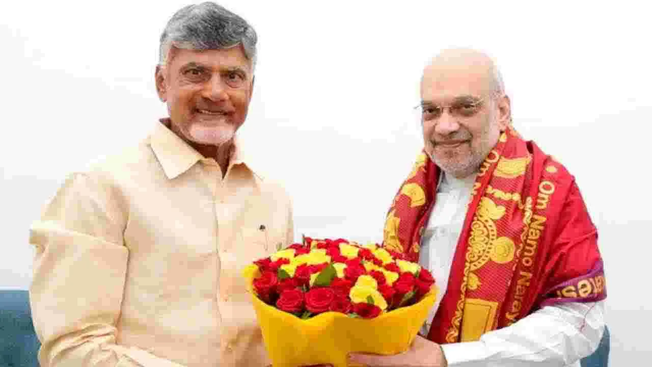 Chandrababu Naidu Meets Amit Shah: అమిత్ షాతో సీఎం చంద్రబాబు భేటీ