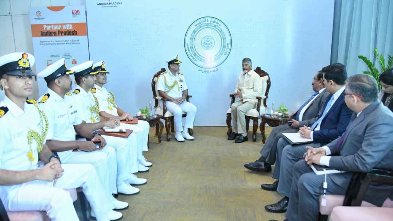 CM Chandrababu: సీఎం చంద్రబాబుతో నావి వైస్ అడ్మిరల్ సంజయ్ భల్లా భేటీ