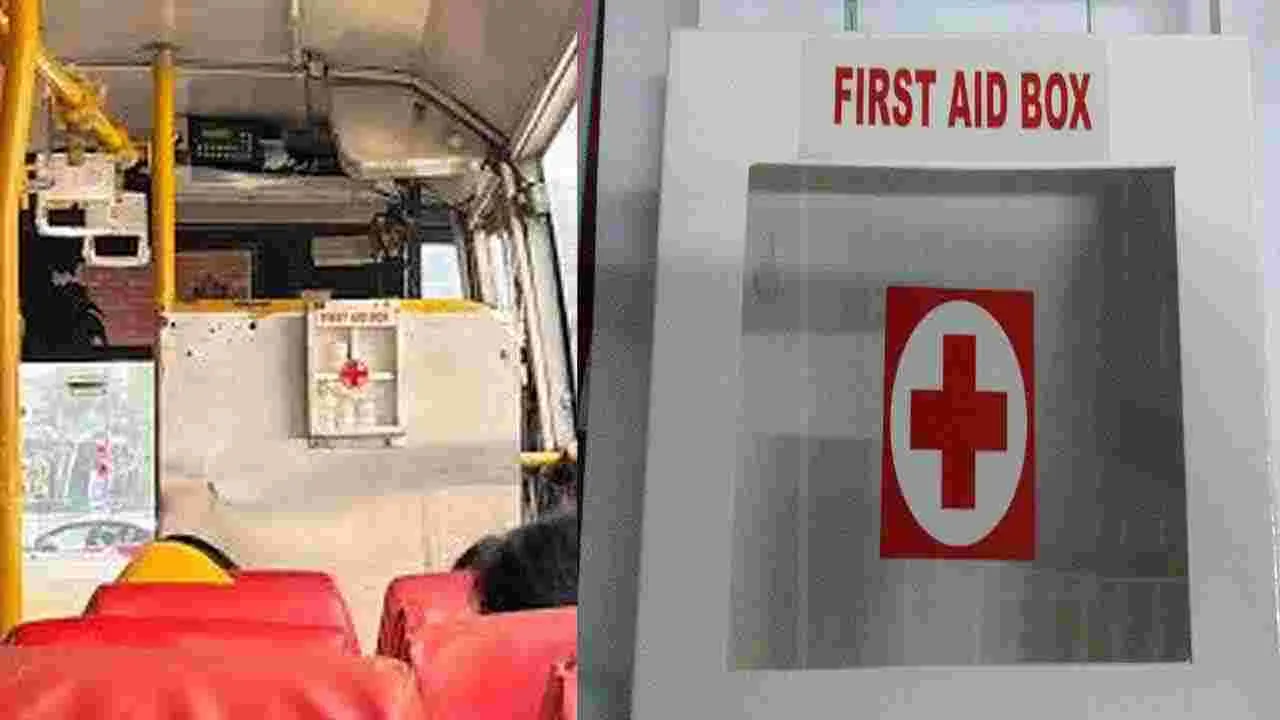First Aid Boxes: ఆర్టీసీ బస్సుల్లో దిష్టిబొమ్మలుగా  ఫస్ట్‌ ఎయిడ్‌ బాక్సులు