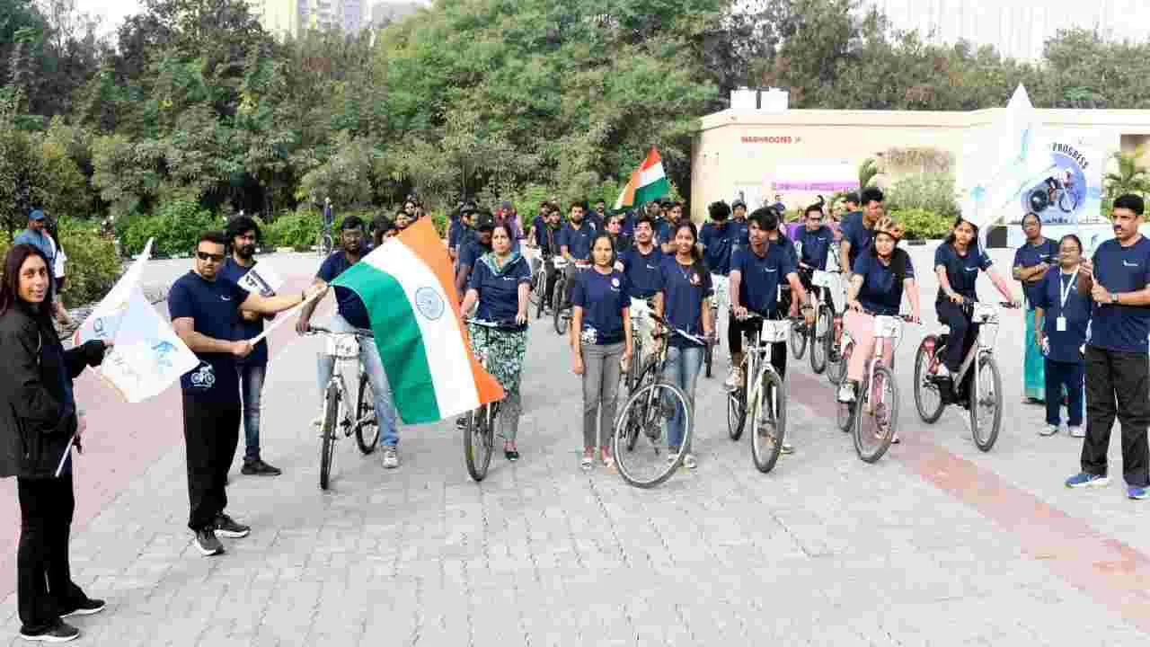 Garudavega: గరుడవేగ సంస్థ ఆధ్వర్యంలో ‘పెడల్ టూ ప్రోగ్రెస్’ సైక్లింగ్ ఈవెంట్