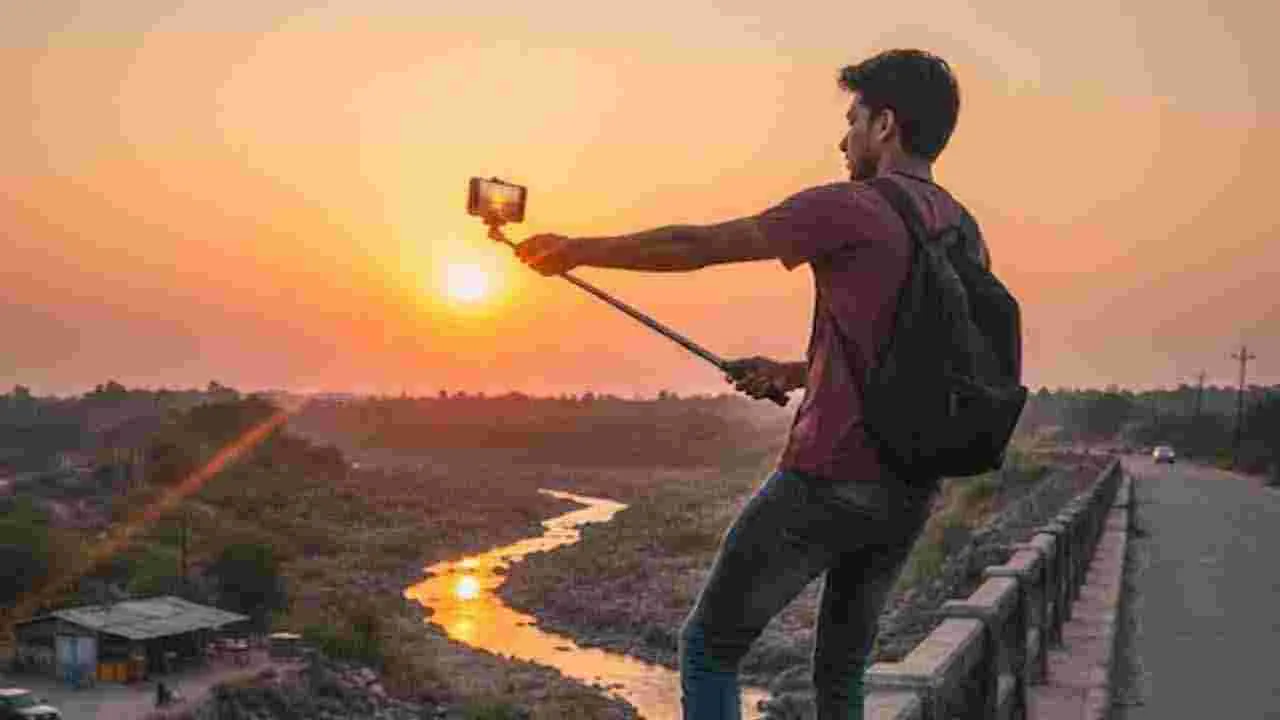 Golden Hour Reel: రీల్స్ పిచ్చి..  బ్రిడ్జిపై నుంచి పడి యువకుడు బలి..