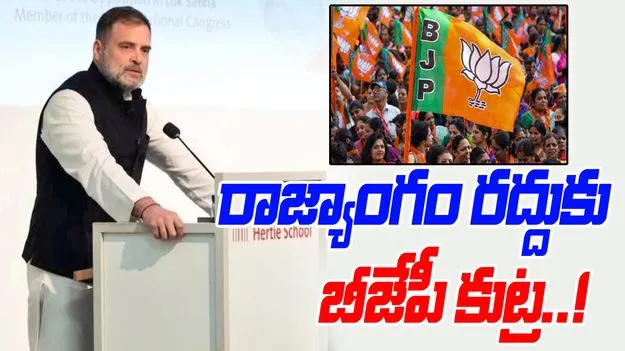 Rahul Comments on BJP: రాజ్యాంగం రద్దుకు బీజేపీ నేతల కుట్ర: రాహుల్