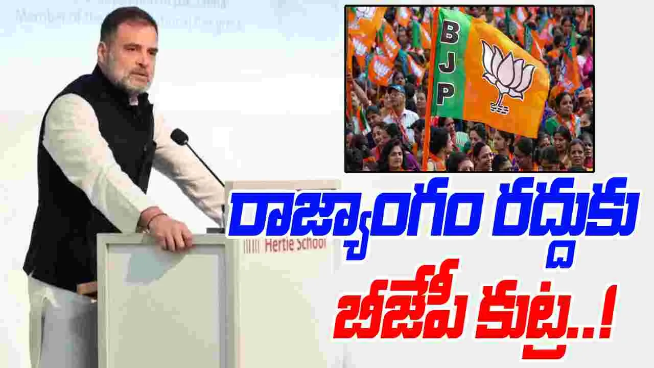 Rahul Comments on BJP: రాజ్యాంగం రద్దుకు బీజేపీ నేతల కుట్ర: రాహుల్