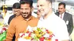 రాహుల్ గాంధీకి స్వాగతం పలికిన ముఖ్యమంత్రి రేవంత్ రెడ్డి