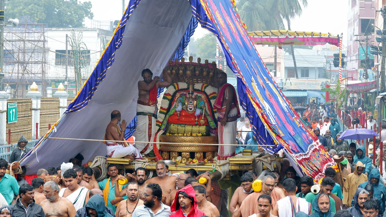 Tirupati Pedda Sesha Vahanam: పెద్దశేష వాహనంపై పరమపద నాధుడు అలంకారంలో సిరులతల్లి