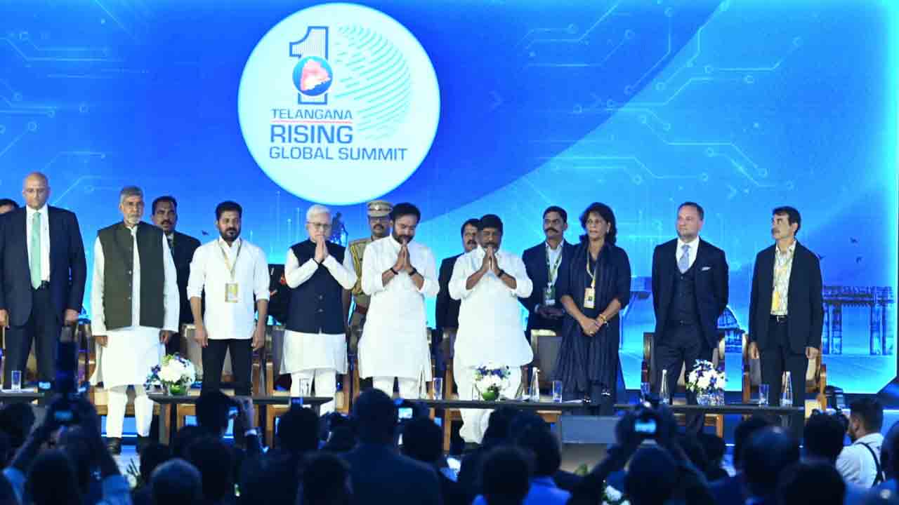 తెలంగాణ రైజింగ్ గ్లోబల్ సమ్మిట్‌ను ప్రారంభించిన గవర్నర్ జిష్టుదేవ్ వర్మ