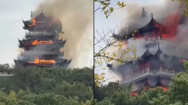 China Jiangsu Temple Fire Accident: క్యాండిల్స్ వినియోగంలో అజాగ్రత్త.. దేవాలయంలో భారీ అగ్నిప్రమాదం