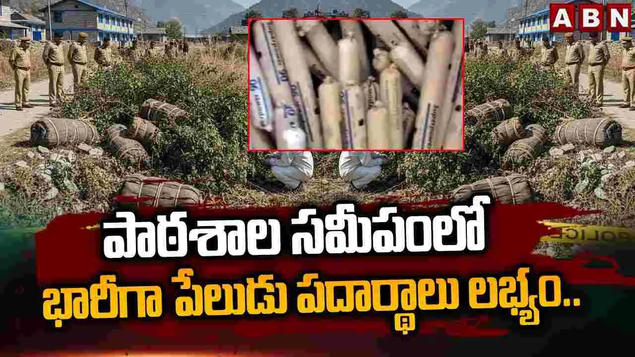 పాఠశాల సమీపంలో భారీగా పేలుడు పదార్థాలు లభ్యం..