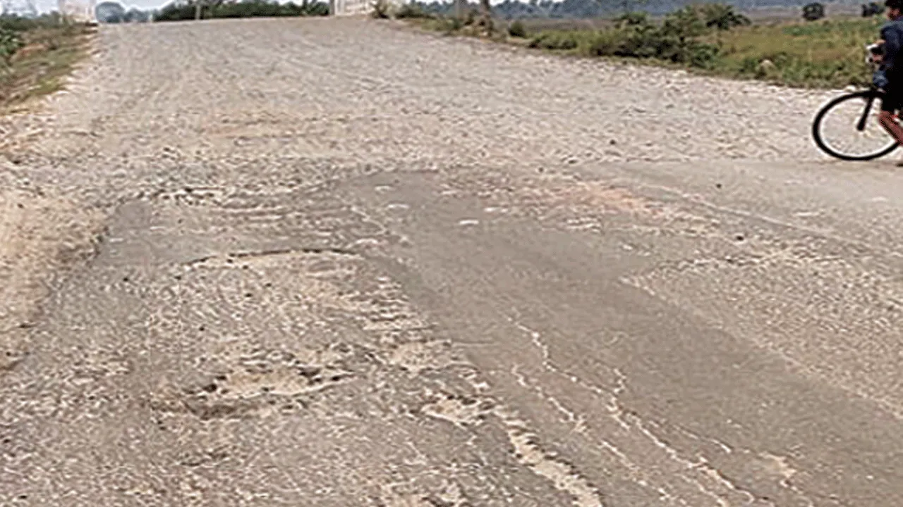 పలాస రోడ్డు పనుల్లో అవకతవకలు