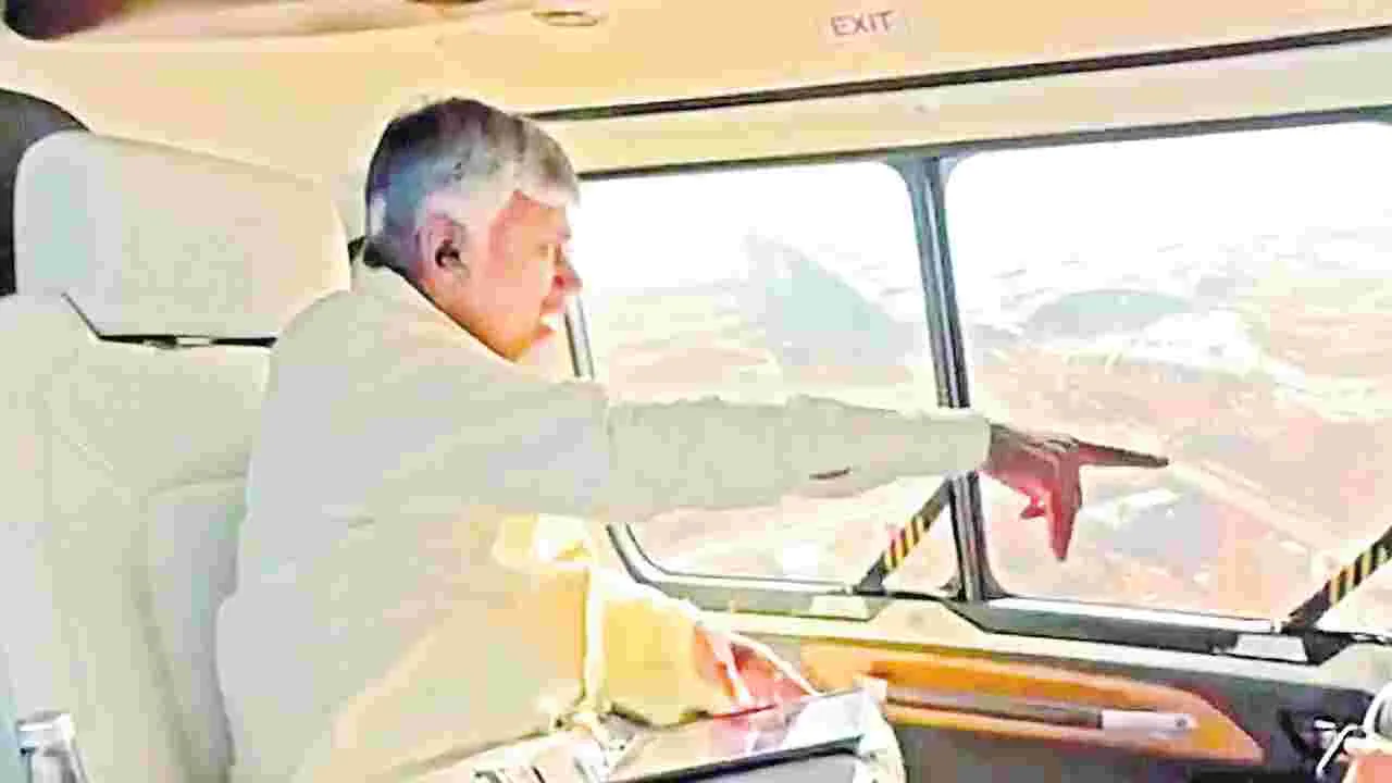 Projects Inspection: ఉత్తరాంధ్రలో చంద్రబాబు ఏరియల్‌ సర్వే