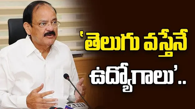 Venkaiah Naidu: 'తెలుగు చదువుకుంటేనే ఉద్యోగం'.. వెంకయ్యనాయిడు కీలక వ్యాఖ్యలు!