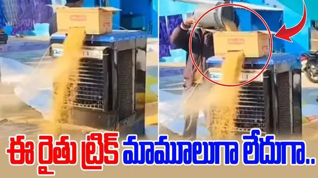 Smart innovation: ఈ రైతు ట్రిక్‌కు సలాం కొట్టాల్సిందే.. ధాన్యాన్ని ఎలా బాగు చేస్తున్నాడో చూడండి..