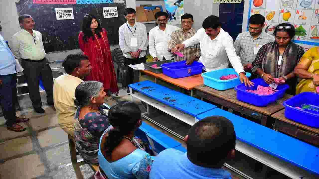 ఓట్ల లెక్కింపును పరిశీలించిన ఇన్‌చార్జి కలెక్టర్‌