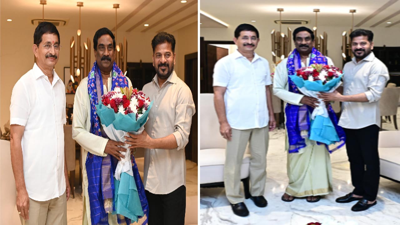 ఏబీఎన్ ఆంధ్రజ్యోతి ఎండీ వేమూరి రాధాకృష్ణను కలిసిన సీఎం రేవంత్ రెడ్డి