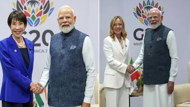 PM Modi in G20 Summit: దక్షిణాఫ్రికాలో ప్రధాని మోదీ బిజీ బిజీ.. పలు దేశాల ప్రముఖులతో సమావేశాలు..