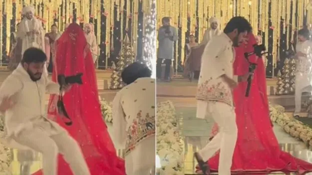 Unexpected wedding moment: వధువు ఎంట్రీ రికార్డ్ చేయాలనుకున్నాడు.. కానీ, అతడి ఎంట్రీ వైరల్ అయింది..	