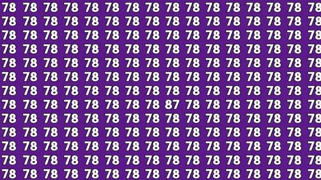 Optical Illusion Test: మీ కళ్లు షార్ప్ అయితే.. ఈ 78ల మధ్యలో 87 ఎక్కడుందో 7 సెకెన్లలో కనిపెట్టండి..