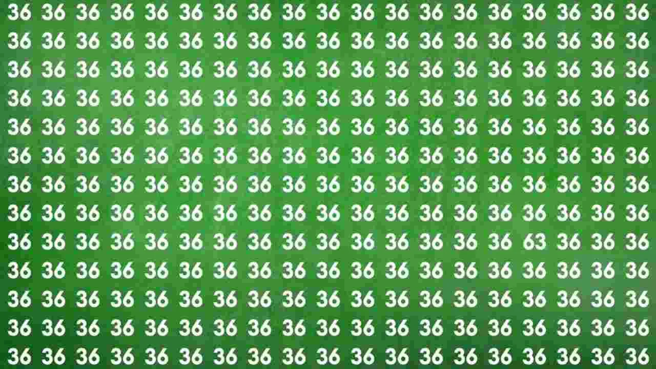 Optical Illusion Test: మీ కళ్లు షార్ప్ అయితే.. ఈ 36ల మధ్యలో 63 ఎక్కడుందో 7 సెకెన్లలో కనిపెట్టండి..