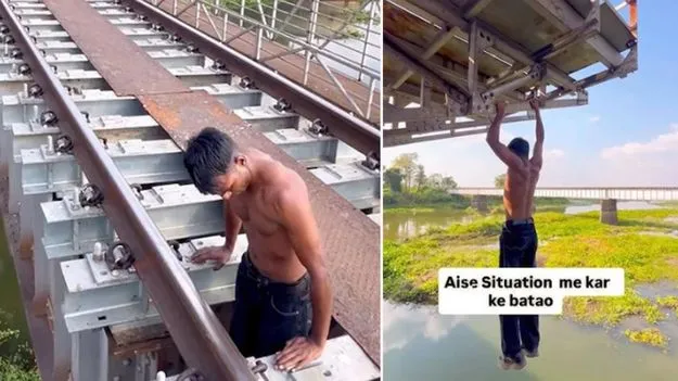 Dangerous stunt: ఇంత రిస్క్ అవసరమా బ్రో.. ఇతడు ఎంత ప్రమాదకర స్టంట్ చేస్తున్నాడో చూడండి.. 