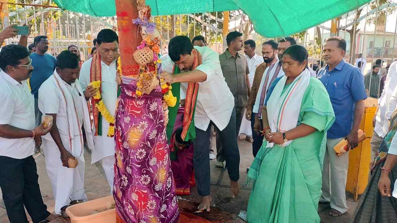మేడారం మహా జాతర పనులు పర్యవేక్షించిన మంత్రులు..