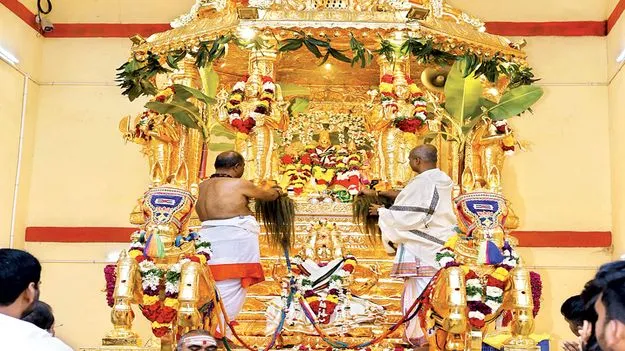 స్వర్ణరథంపై ఆది దంపతులు