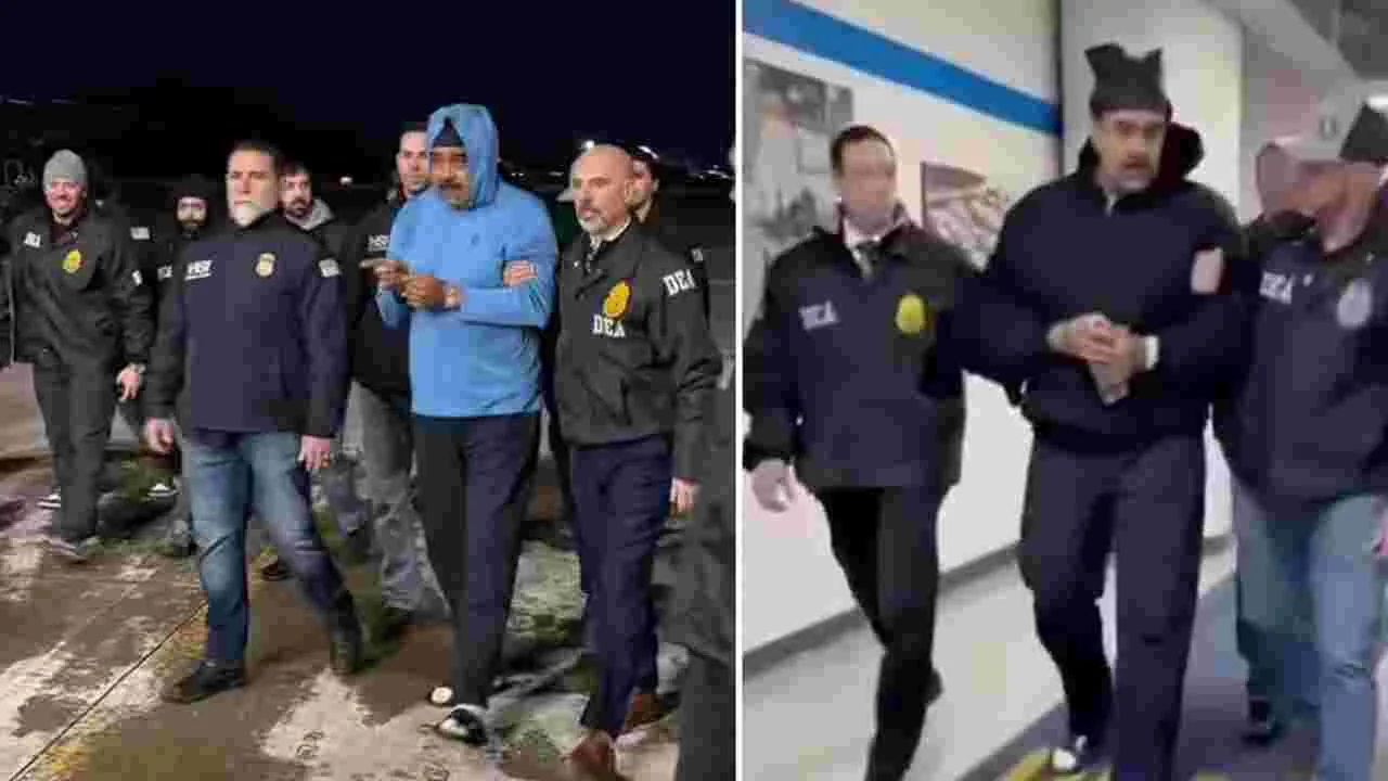 Maduro Arrested by US: చేతులకు బేడీలతో జైలుకు మదురో