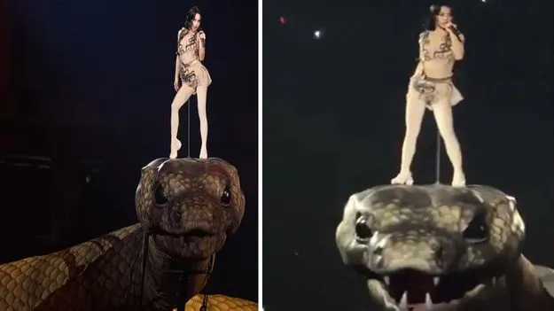 Jolin Tsai viral video: ఒళ్లు గగుర్పొడిచే విన్యాసం.. భారీ అనకొండ తలపై పాప్ సింగర్ డ్యాన్స్..