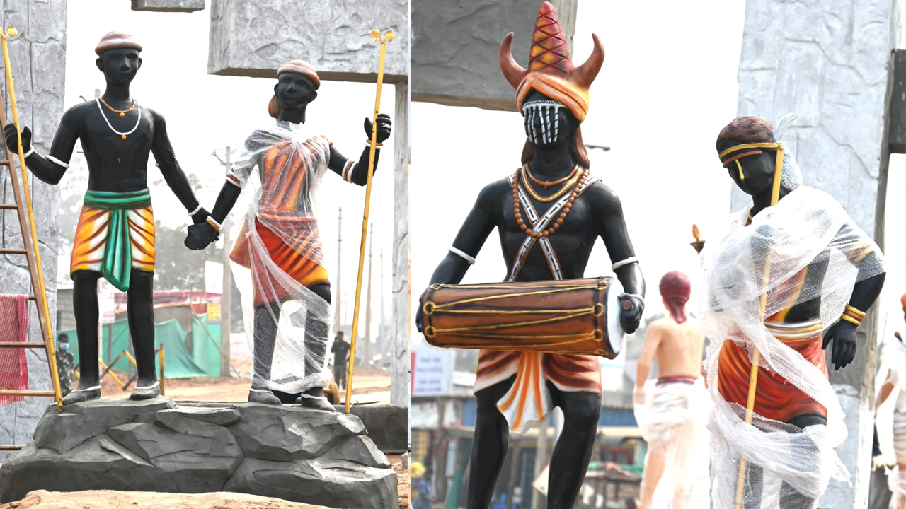 Medaram Jatara: మేడారం జాతర శోభ.. జంక్షన్లకు అద్భుత హంగులు