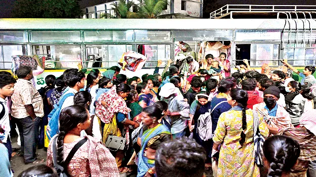 There are low buses.. బస్సులు చాలట్లే..