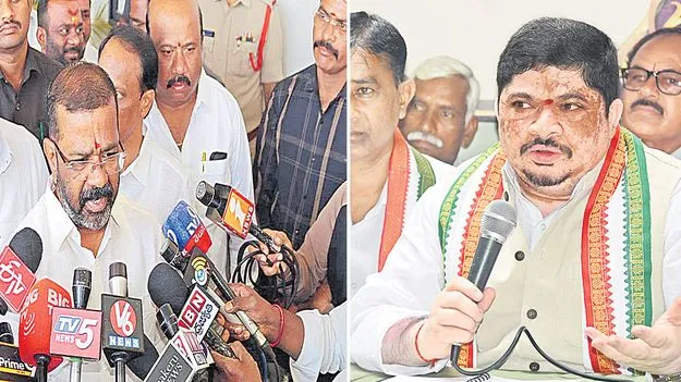 Congress Leaders Criticize: కేటీఆర్‌ వరంగల్‌కు మళ్లీ వస్తే చెప్పులతో కొట్టి పంపిస్తాం
