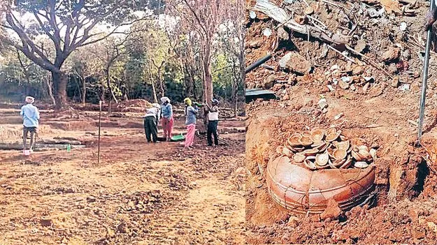 Ancient Relics: తవ్వకాల్లో పగిలిన వందల ఏళ్ల  నాటి కుండ