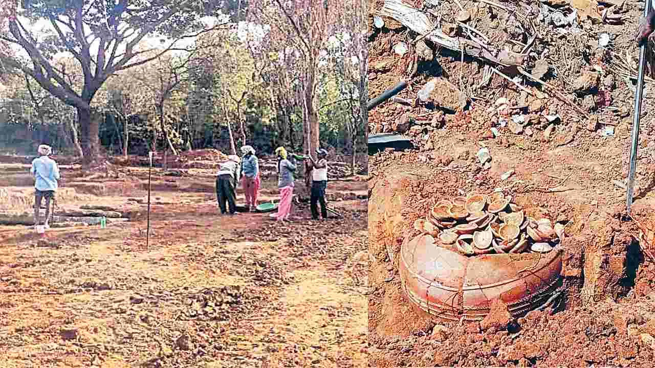 Ancient Relics: తవ్వకాల్లో పగిలిన వందల ఏళ్ల  నాటి కుండ