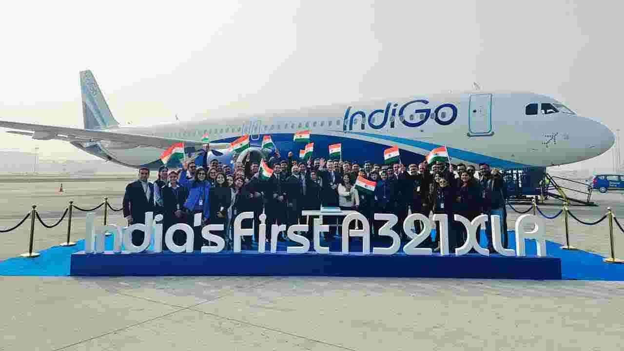 IndiGo Airbus A321XLR: ఇండిగో చేతికి తొలి ఎయిర్‌బస్‌ ఏ321 ఎక్స్‌ఎల్‌ఆర్‌ విమానం