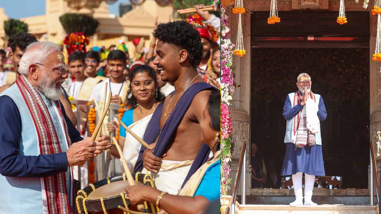 కన్నుల పండువగా ‘సోమనాథ్‌ స్వాభిమాన్‌ పర్వ్‌’ వేడుకలు.. పాల్గొన్న ప్రధాని మోదీ