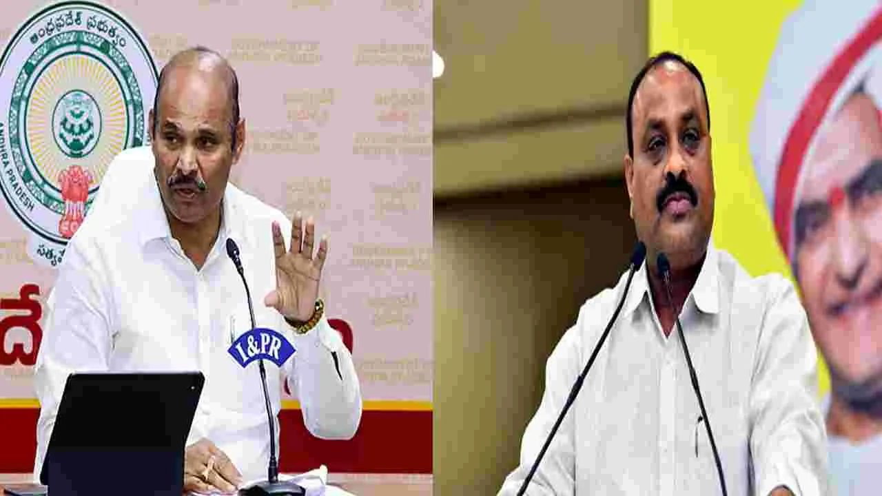 జగన్‌ మాటలు  రైతులపై మానసిక దాడే: కొలుసు, అచ్చెన్న