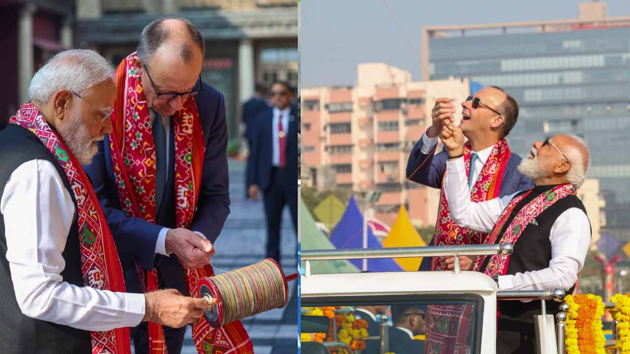 అహ్మదాబాద్‌లో అంతర్జాతీయ కైట్ ఫెస్టివల్‌లో పాల్గొన్న ప్రధాని మోదీ..