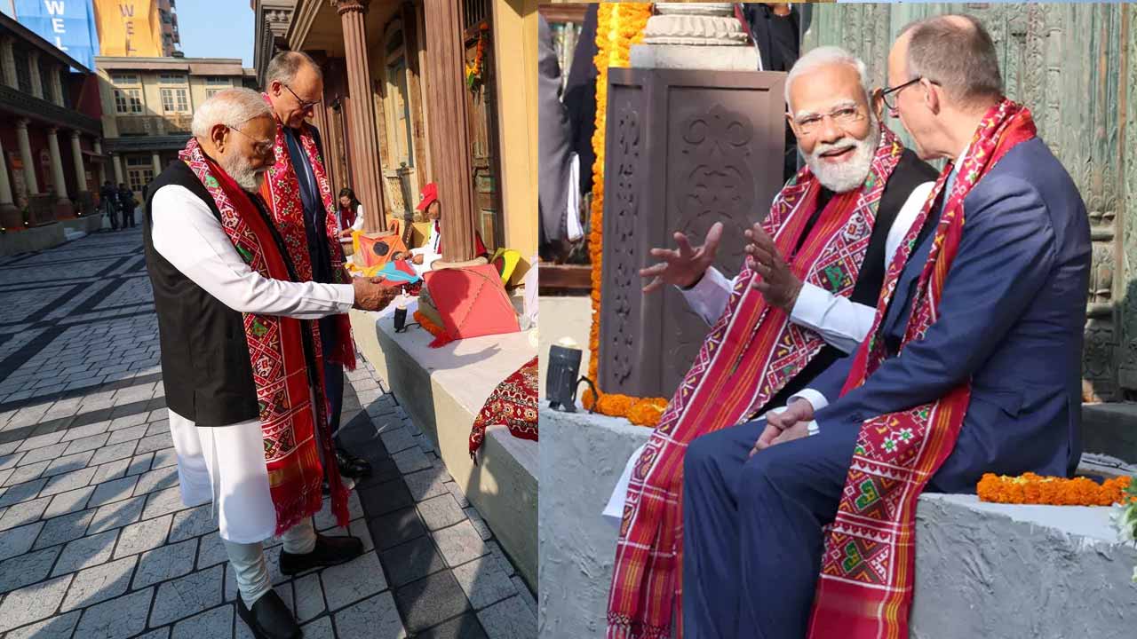 అహ్మదాబాద్‌లో అంతర్జాతీయ కైట్ ఫెస్టివల్‌లో పాల్గొన్న ప్రధాని మోదీ..