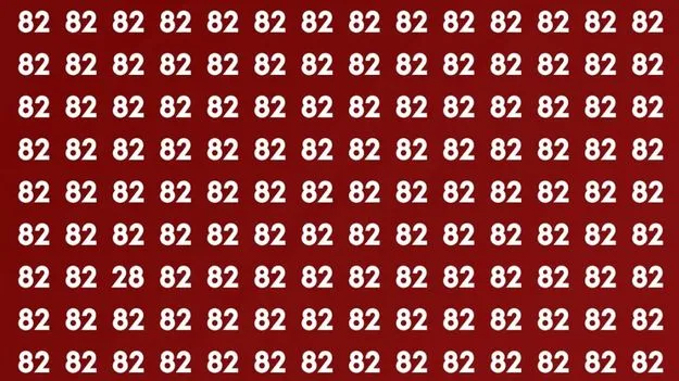 Optical Illusion: మీ కళ్లు షార్ప్ అయితే.. ఈ ఫొటోలో 82ల మధ్య 28 ఎక్కడుందో 5 సెకెన్లలో కనిపెట్టండి!