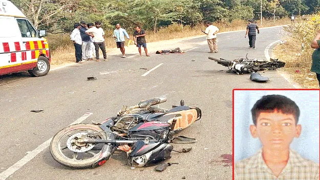 రెండు ద్విచక్ర వాహనాల ఢీ.. విద్యార్థి మృతి