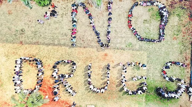 విద్యార్థుల ‘నో డ్రగ్స్‌’ ప్రచారం