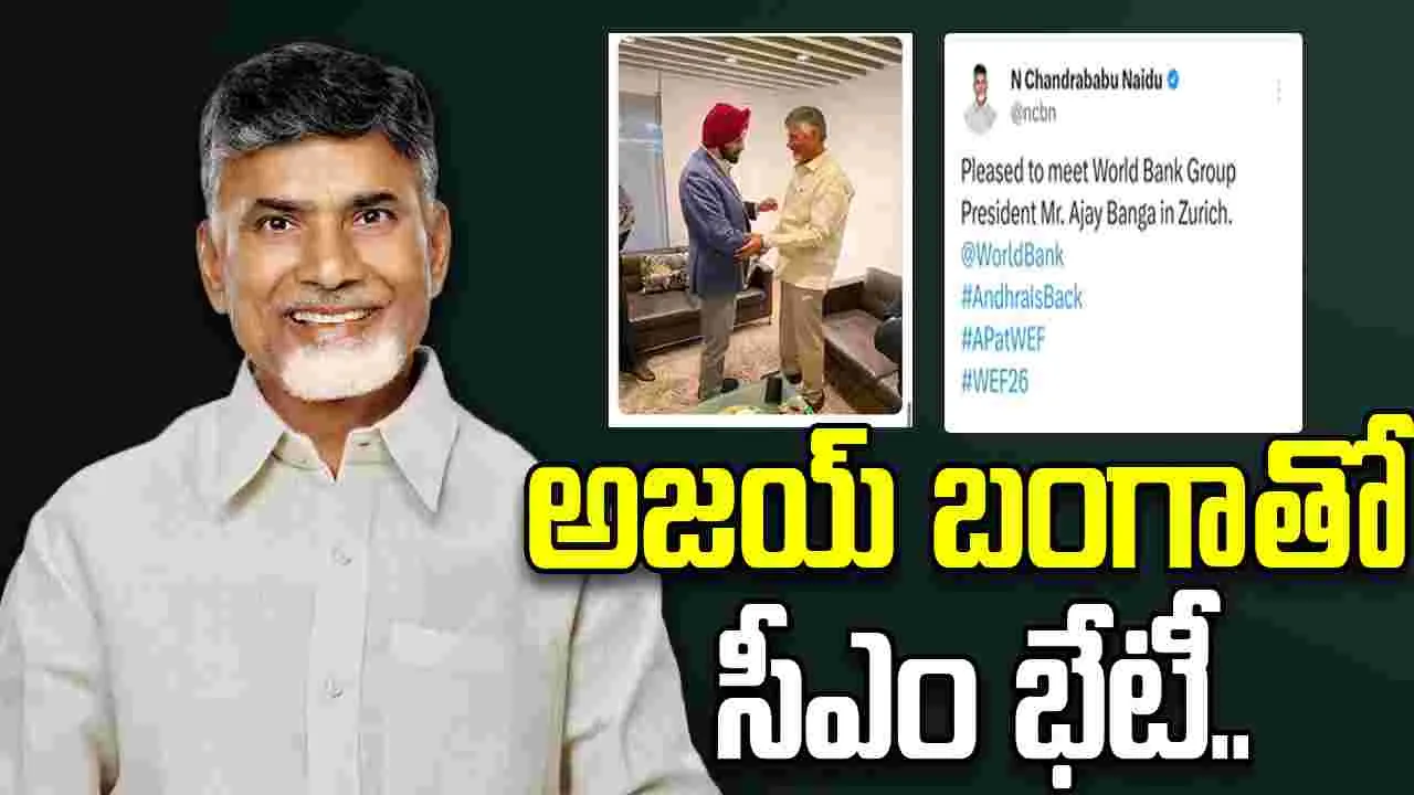 Chandrababu Naidu Davos Tour: ప్రపంచ బ్యాంక్ అధ్యక్షుడితో సీఎం చంద్రబాబు భేటీ..