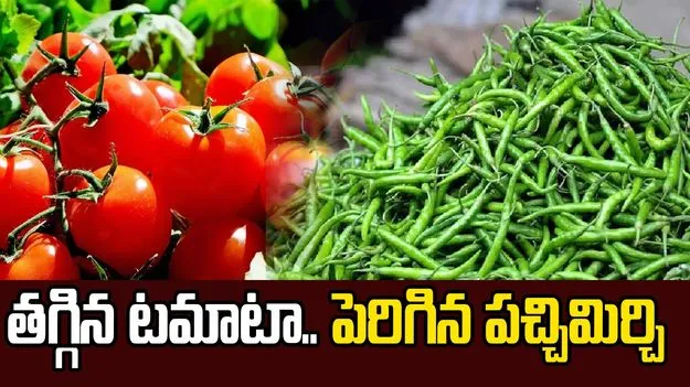తగ్గిన టమాటా.. పెరిగిన పచ్చిమిర్చి