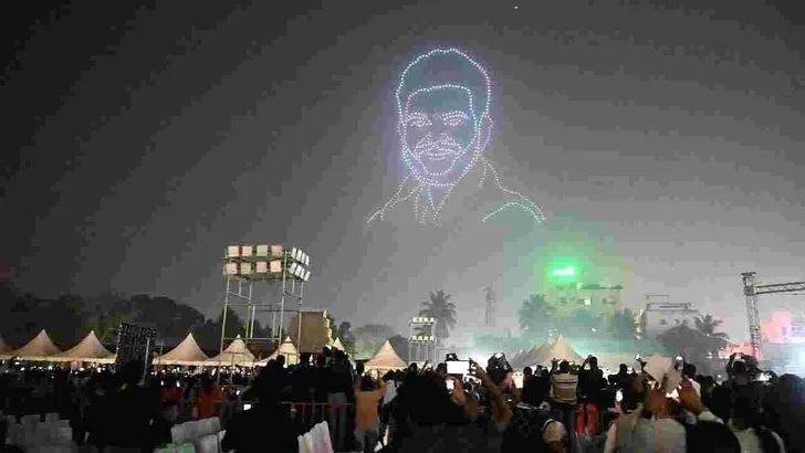 రథసప్తమి వేడుకల్లో అద్భుతమైన డ్రోన్ షో