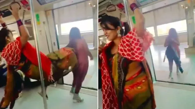 Viral metro video: వార్నీ.. రీల్స్ కోసం ఇంతకు తెగిస్తారా.. మెట్రో రైల్లో ఎగిరి తంతే..  