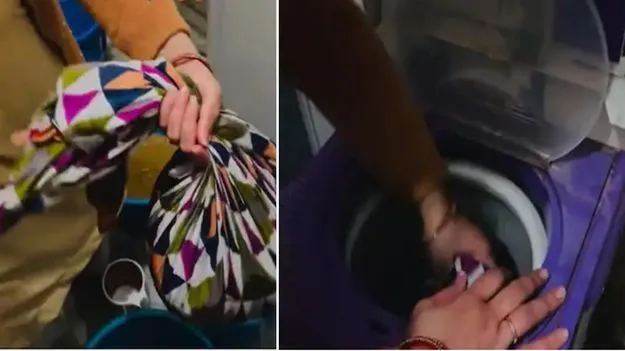 వార్నీ.. వాషింగ్ మెషిన్‌ను ఇలా కూడా వాడతారా.. గోధుమలను ఎలా ఆరబెడుతోందో చూడండి.. 